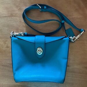 Coach C2814 Addie Crossbody Bag in Pebble Leather Teal